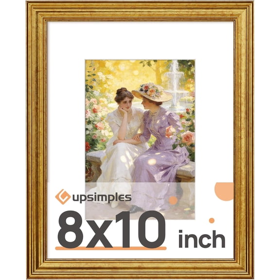8x10 Picture Frame, Vintage Frames Decor, 1Pack Gold Gold,8x10