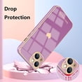 thumbnail image 4 of for iPhone 14 Case, Cute Love Heart Pattern for Women Girls with Full Camera Protection, Anti-Scratch Plating Soft TPU Shockproof Bumper Phone Cover for Apple iPhone 14 6.1-inch 2022, Lavender, 4 of 13