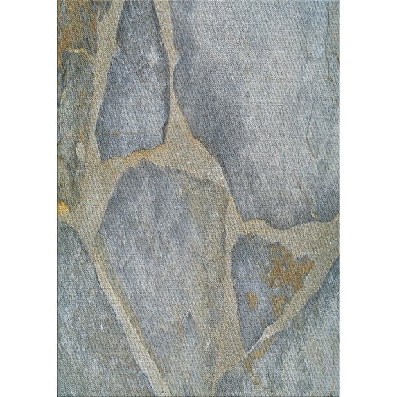 Ahgly Company Machine Washable Indoor Rectangle Transitional Silver Gray Area Rugs, 2' x 4'