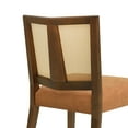 thumbnail image 4 of Christopher Knight Home Mid-Century Modern Rattan Dining Chairs, Upholstered Side Chairs, Solid Wood, Walnut+Caramel, Set of 2, 4 of 7
