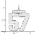 thumbnail image 2 of 20mm 925 Sterling Silver Large Polished Pendant Necklace Sport game Number 57 Pendant for Women, 2 of 2