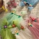 thumbnail image 3 of Hermoso vestido de niña de malla de flores tridimensionales, vestido de verano con mangas voladoras, vestido de niña hinchado, falda de princesa, 3 of 6