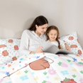 thumbnail image 4 of Manfei Lovely Capybara Queen Comforter Set,Kawaii Strawberries Comforter Sets Queen,White,Colorful Stars Reversible,3pcs,1 Comforter and 2 Pillowcases, 4 of 7