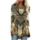thumbnail image 2 of Pntutb Mujeres Casual Manga Larga Cuello Redondo tops Blusa Suelta Folk-Custom Impreso Camisas PNTUTB Pntutb-7497, 2 of 5