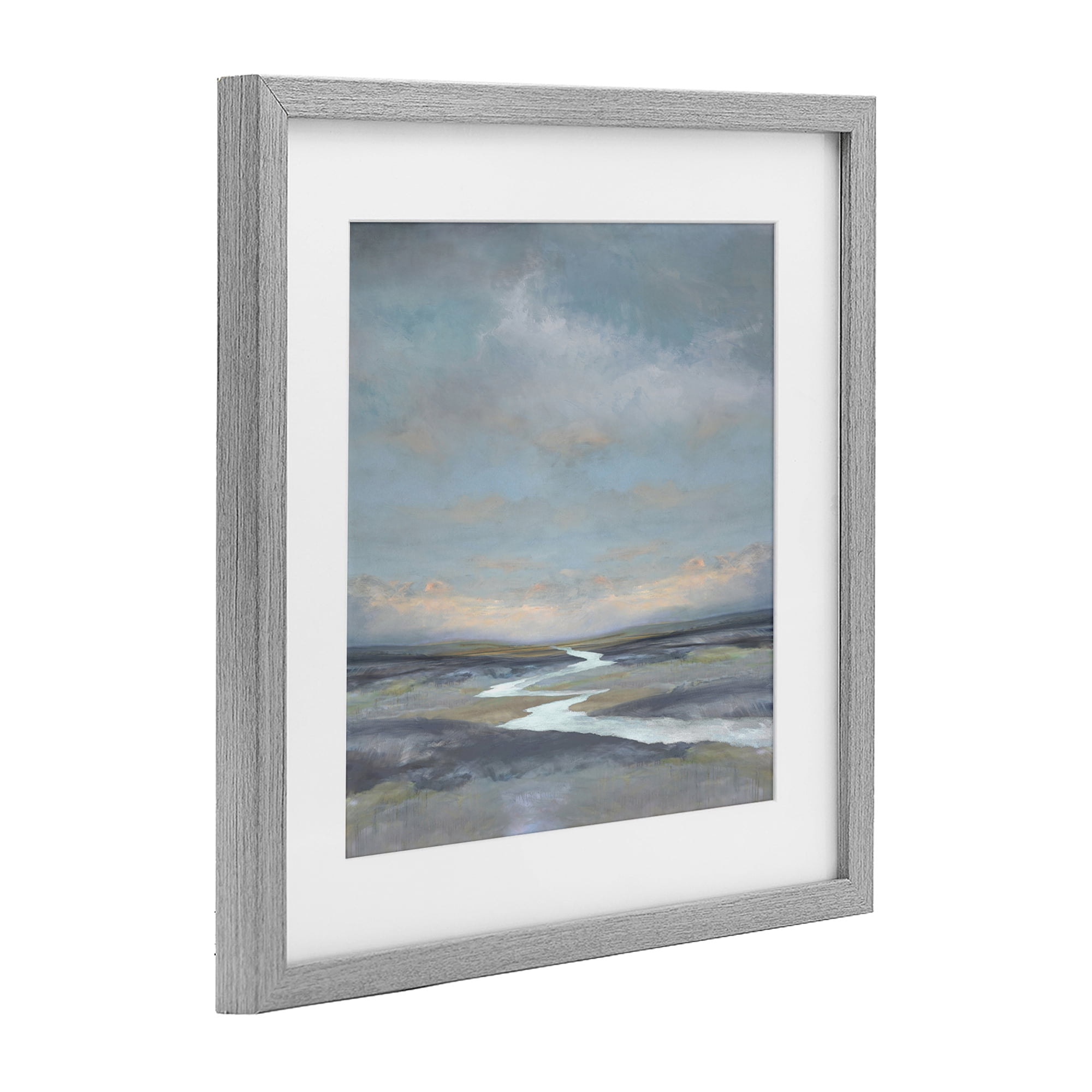 Stupell Industries Riverbend Misty Atmosphere Gray Framed Print Under Glass, design by Christy McKee