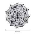 thumbnail image 3 of Darzheoy Halloween web Tablecloth Black Lace Decor - 40 Inch Creepy Party Table Cover, Wall Hanging, Door Curtain, Costume Prop, Versatile Web Cloth, blank, 3 of 5