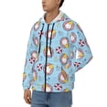 thumbnail image 3 of Goofa Gnome On A Watermelon Mattress In The Pool Pattern Mens Full-zip Hoodie, Zip-up Pullover Hooded Sweatshirt, Kangaroo Pocket Hoodie Ideal for Daily Wear, Travel, and Home-Medium, 3 of 5