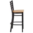 thumbnail image 3 of Home Square Metal Restaurant Bar Stool in Black & Natural - Set of 2, 3 of 5