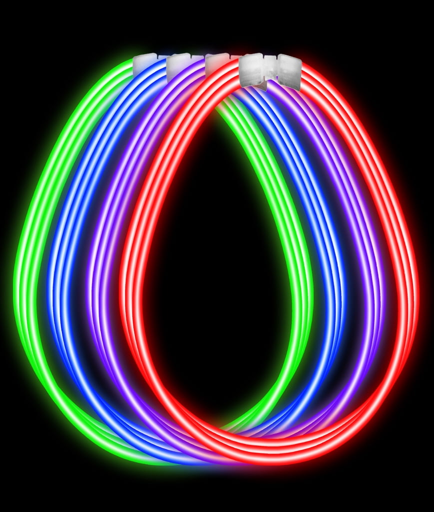 Fun Central (AC891) 45 pcs 22 Inch Assorted Super Wide Glow Necklaces