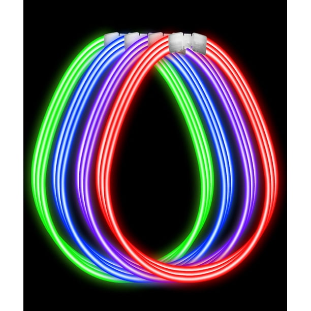 Fun Central (AC891) 45 pcs 22 Inch Assorted Super Wide Glow Necklaces