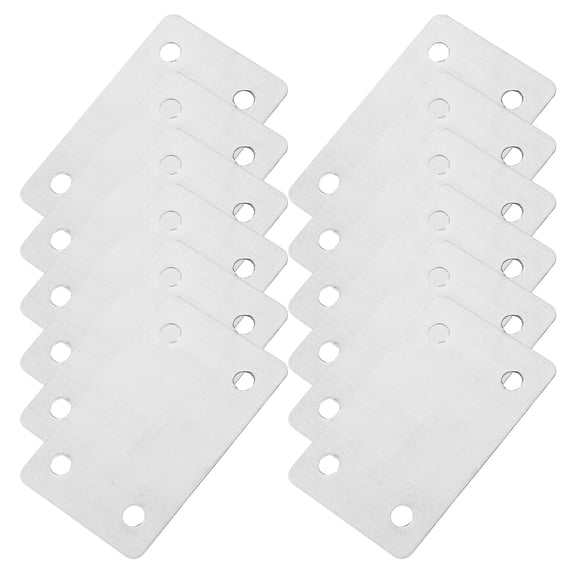 HOOWIFFY 30Pcs Stainless Steel Flat Corner Brackets for Wood Furniture Heavy Duty Support