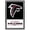 Black Framed Version, variant on NFL Atlanta Falcons - Logo 21 Wall Poster, 22.375" x 34", Framed