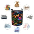 thumbnail image 3 of Lsque Mexican Flower Traditional1 pattern Laundry Hamper Basket, Tall Woven Rope Hamper Basket for Clothes, Lightweight Storage Basket, Collapsible Waterproof-Small, 3 of 8