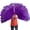 Dark purple, variant on 100*60CM Red Ostrich Feather Fan 13 Bones Wedding Foldable HandHeld Fans Stage Performance Props
