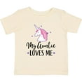 thumbnail image 3 of Inktastic My Auntie Loves Me Unicorn Girls Baby T-Shirt, 3 of 5