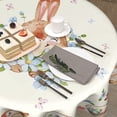 thumbnail image 5 of Mindunm Easter Tablecloth Round 60 Inch Spring Floral Tablecloth Polyester Fabric Bunny Eggs Flowers Butterfly Pattern Table Cover Decorative for Kitchen Party Dinner Outdoor/Indoor Mother''s Day, 5 of 6