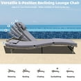 thumbnail image 4 of Danrelax Ensemble de 3 Chaises Longues Inclinables, Dossier Moderne Réglable et Table d'Appoint, Gris, 4 of 9