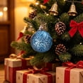 thumbnail image 4 of CuiLiyq 12Pcs Christmas Balls Ornaments, 1.6 Inch Hanging Balls, Shatterproof Plastic Decorative Hanging Ornaments, Baubles for Xmas Tree Party Wreath Decoration (Blue), 4 of 6