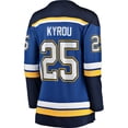 thumbnail image 3 of Women's Fanatics Jordan Kyrou Blue St. Louis Blues Home Breakaway Player Jersey, 3 of 3