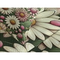 thumbnail image 4 of Ambesonne Floral Quilted Bedspread Set 3 Pcs, 70s Groovy Nature Flowers, King Size, Reseda Green and Pink, 4 of 4