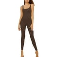 thumbnail image 1 of LELINTA Yoga Ribbed Tank Top Jumpsuits for Women Sleeveless Scoop Neck Bodycon Full Length Casual One Piece Fashion Jumpsuits, 1 of 6