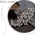 thumbnail image 3 of Wedding Hair Combs Silver Flower Bridal Hair pieces Rhinestone Hair Headband Pearl Hair Accessory for Women and Girls (A), 3 of 4