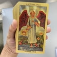 thumbnail image 2 of Cartas de baraja de Tarot de lámina dorada en español e inglés para principiantes, guía de 2 idiomas, 12x7cm, Toro Taro, 2 of 5