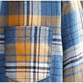 thumbnail image 5 of IROINNID Button Down Shirts for Men New Plaid Shirt Loose Youth Long Sleeve Shirt Coat Long Sleeve Turndown Collar Blouse & Shirt,Dark Blue, 5 of 6