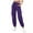 Purple, variant on Posijego Womens Cargo Jogger Pants Drawstring Elastic Waist Solid Color Cinch Bottom Sweatpants Athletic Running