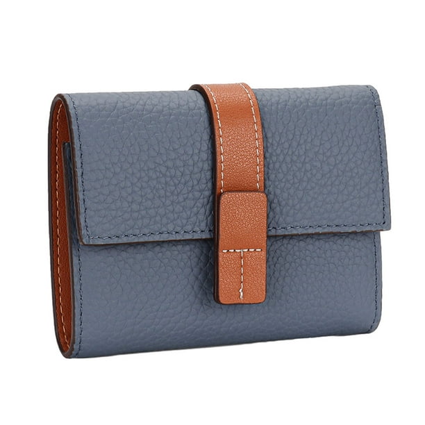Monedero de cuero Sonducket para mujer Rectangular Azul