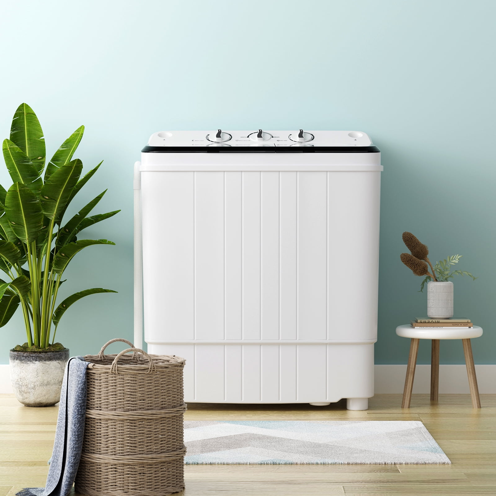 Costway Portable Washing Machine lbs Twin Tub Laundry Washer