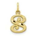 thumbnail image 1 of 10k Yellow Gold Dainty Letter S Initial Name Monogram Necklace Charm Pendant, 1 of 7