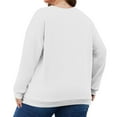 thumbnail image 4 of Dwellite Oversized Sweatshirts for Women Cotton Long Sleeve Tops Crewneck Pullover Sweater Plus Size Clothes with Pocket White 4XL, 4 of 5