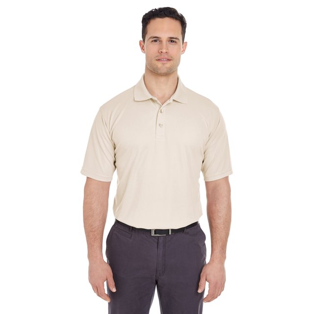 UltraClub Men's Cool & Dry Mesh Pique Polo Shirt