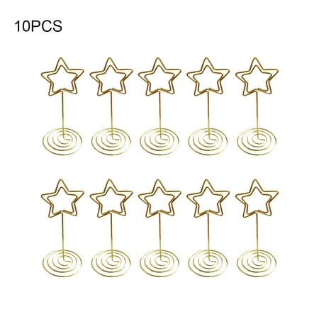 

10pcs Wedding Party Centerpieces Table Number Holder Place Card For Menu Memo