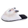 thumbnail image 2 of Pantuflas de felpa con punta abierta para mujer Wmkox8yii  hj789, 2 of 5