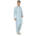 thumbnail image 3 of Designer Cotton Linen Pathani Suit Salwar Set, 3 of 4