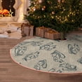 thumbnail image 5 of Daiia Sketch Squirrels Linen Drawing Merry Christmas Tree Skirt , Xmas Large Lace-up Tree Skirt, Santa Snowflakes Rustic Home Decorations New Year Party Farmhouse Decor-36", 5 of 6