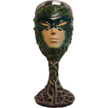 - Dining Entertaining Wine Goblet Chalice Greenlady of Super Hero Worship Hand Painted Table Cup