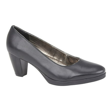 

Mod Comfys Womens Plain Leather Heel Court Shoes