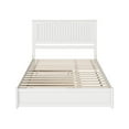 thumbnail image 2 of Malta Queen Wood Platform Bed with Panel Footboard and Twin XL Trundle in White, 2 of 5