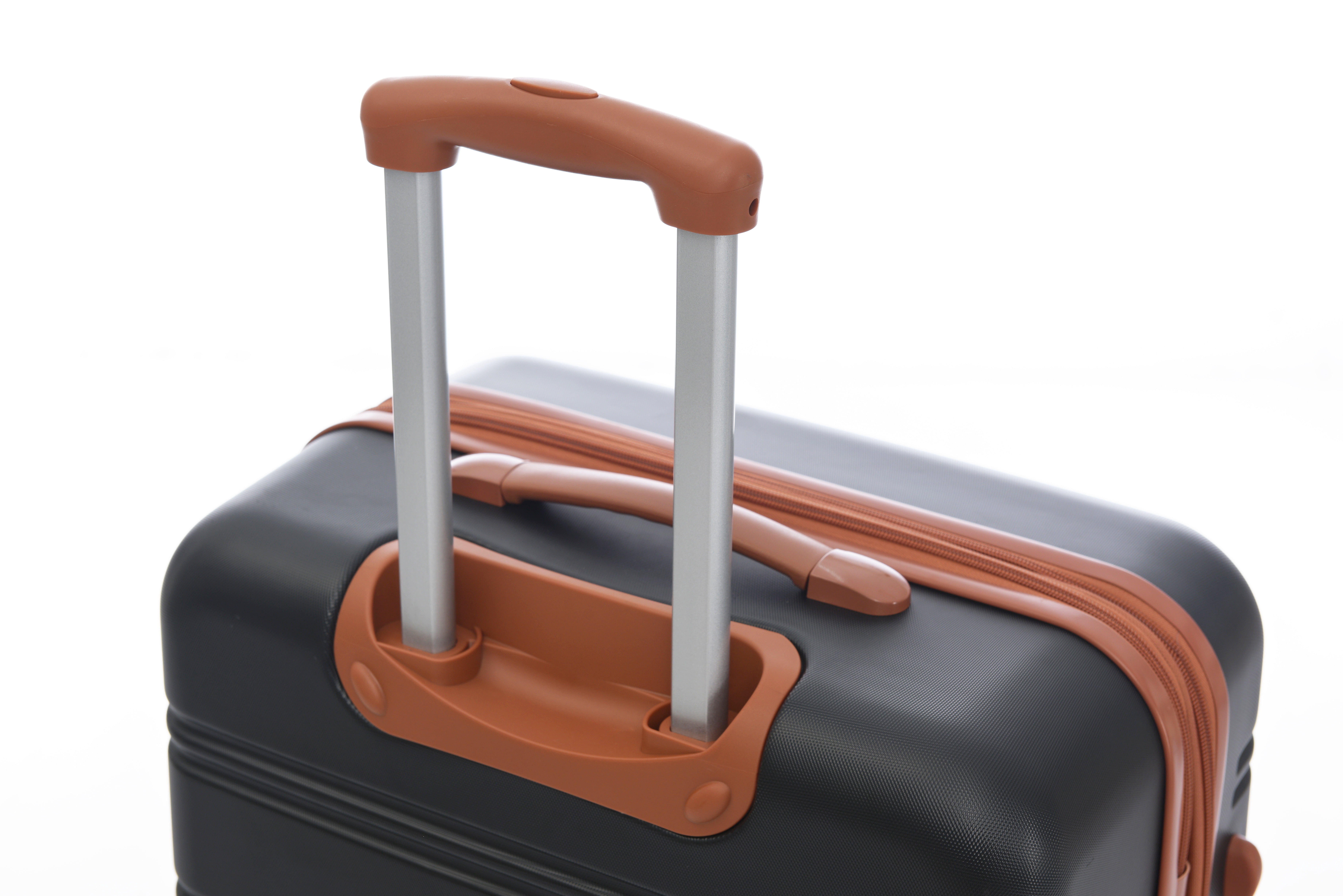 Hardside Suitcase, Hardshell Luggage Sets 2Pcs + bag Spinner Suitcase with TSA Lock Lightweight 20" + 24", Black+Brown Hardside Luggage,Abs Hardside Checked Luggage, Travel Luggage Hard Case Luggage