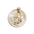 thumbnail image 4 of 14K Yellow Gold 3D medical stethoscope doctor nurse Pendant Fine Jewelry 1g, 4 of 12