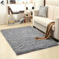 thumbnail image 4 of PULLIMORE Ultra Soft Fluffy Rugs Machine Washable Shaggy Area Rug Non-Slip Plush Carpet for Living Room Bedroom Dorm Kids Room (23.6 x 47.2 in, Gray), 4 of 10
