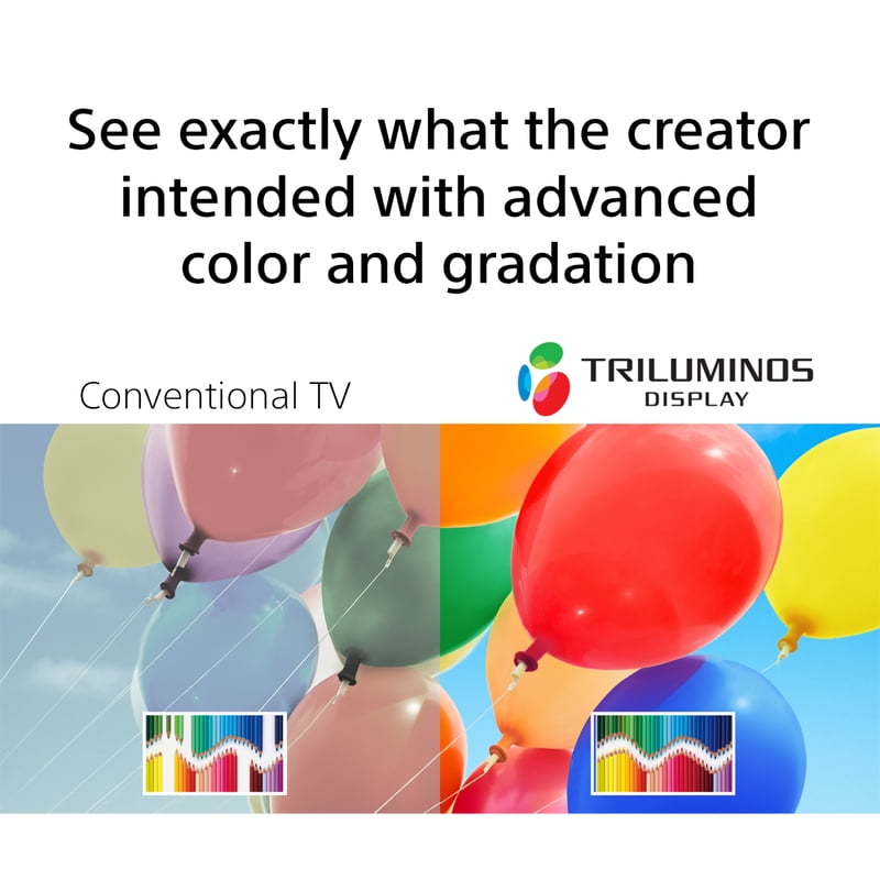 Sony 55" Class 4K UHD LED Android Smart TV HDR BRAVIA 800H Series XBR55X800H display and camera view