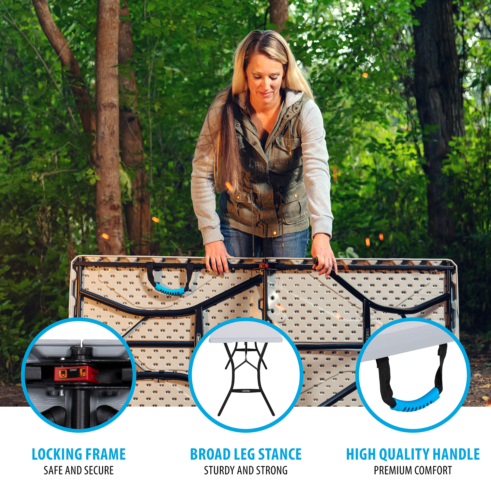 Lifetime 5-Foot Fold-in-Half Utility Table photo 4