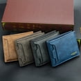 thumbnail image 2 of Men Wallet Purse Money Bag Fashion PU Soft Leather Mini Wallet Card Holder Hasp Coin Pocket Slim Purse Multi-card Men's Wallet qym unisex, 2 of 2