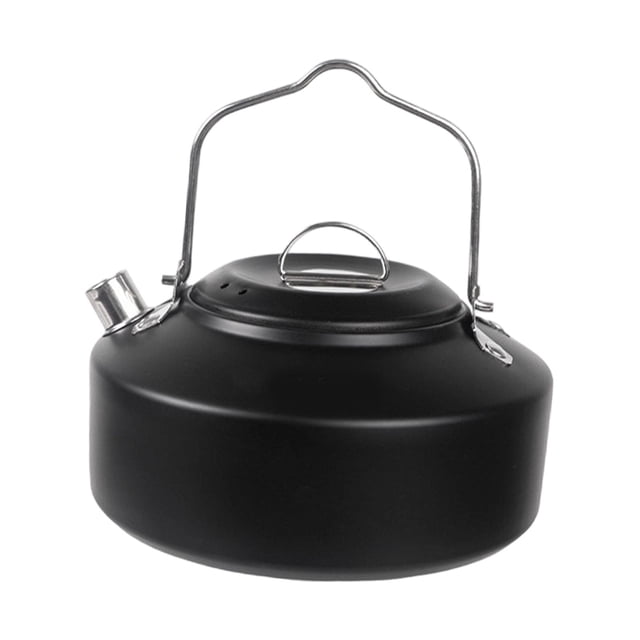 Tetera de camping para abrir , con asa, de acero inoxidable, compacta, de calentamiento rápido, para café y té.