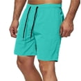 thumbnail image 1 of Elvqul Shorts for Men Elastic Waist Drawstring Board Shorts Stretch Summer Beach Plain Quick Dry Athletic Mens Swim Trunks, 1 of 4