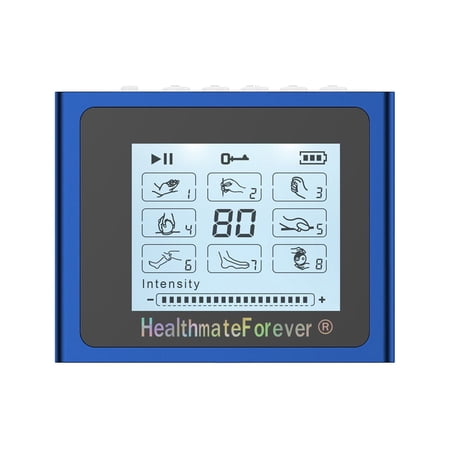 HealthmateForever NTS8 Touch Screen TENS Muscle Recovery & Pain Relief Therapy Device (Blue)